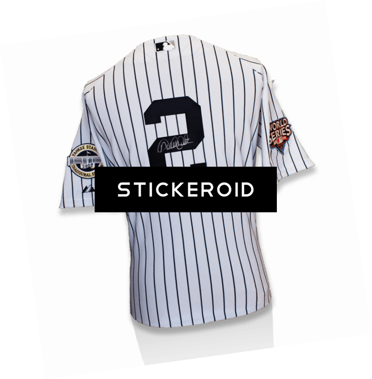 Derek Jeter Autographed Signed Authentic New York Yankees Clipart (735x748), Png Download