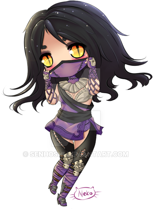 Mortal Kombat X Clipart Kitana Mortal - Mortal Kombat Mileena Chibi - Png Download (600x738), Png Download