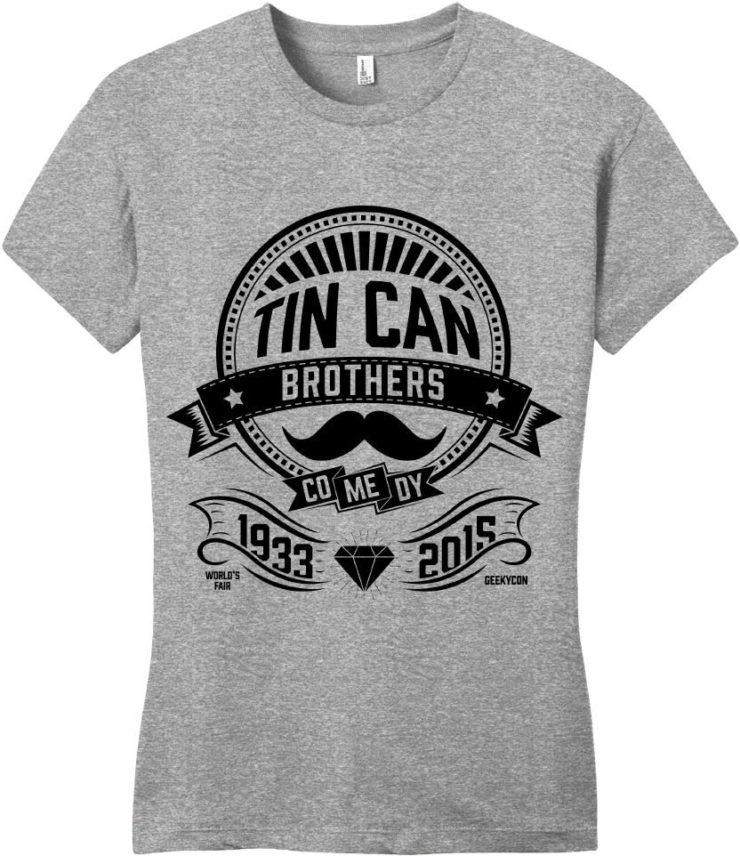 Girly Grey Tin Can Brothers World's Fair Black T-shirt - Ac Dc Band Shirt Clipart (865x1005), Png Download