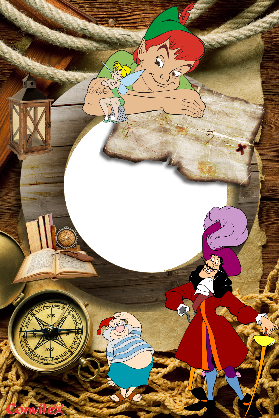 Anúncios - Convite Peter Pan Clipart (1181x1772), Png Download