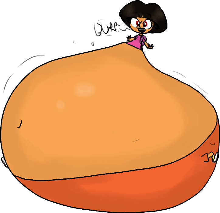 Bloated Dora By Organicgranite - Dora Belly Clipart (724x702), Png Download
