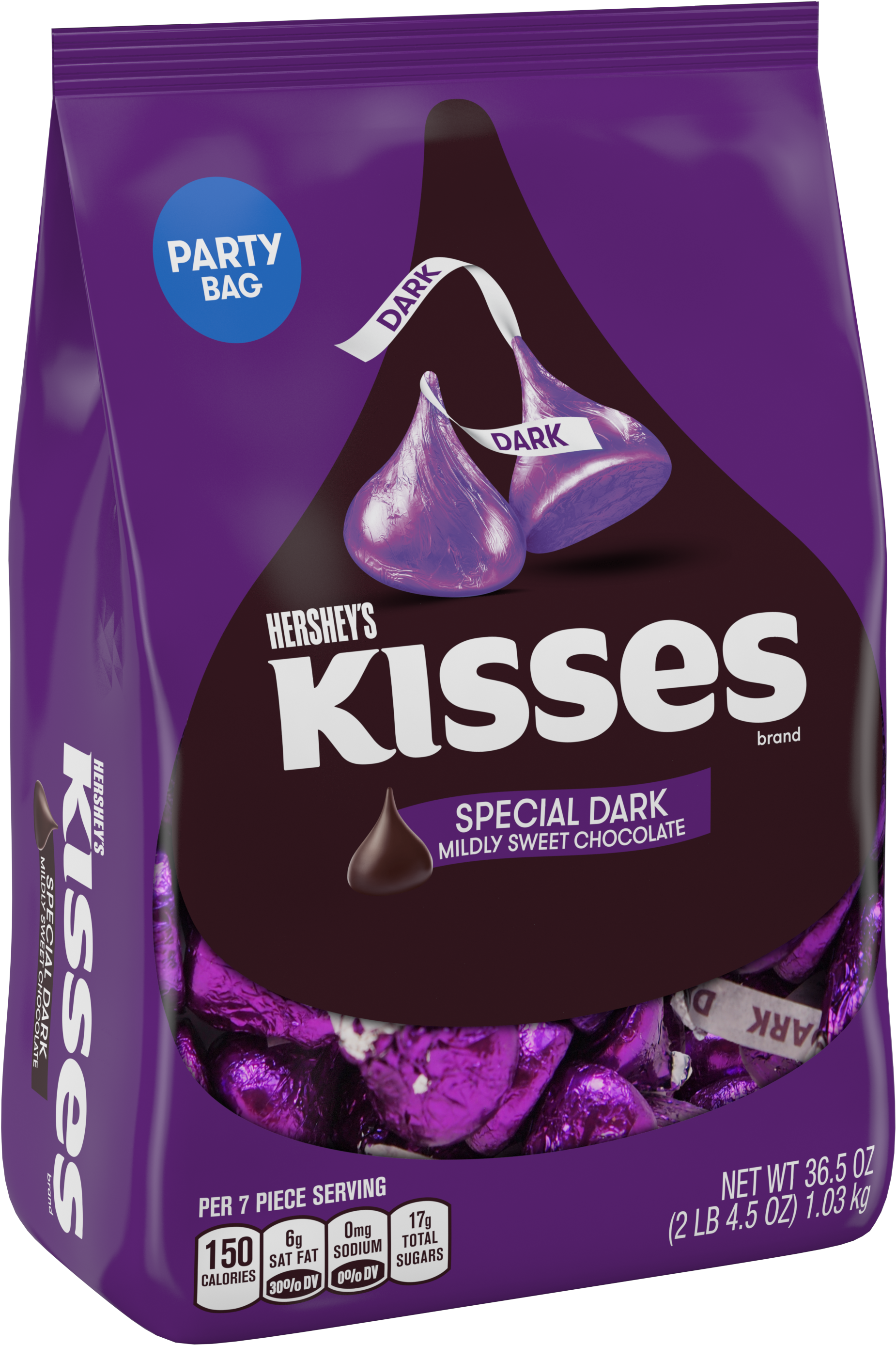 Hershey's Kisses Special Dark Mildly Sweet Chocolate - Kisses Dark Clipart (3000x3000), Png Download