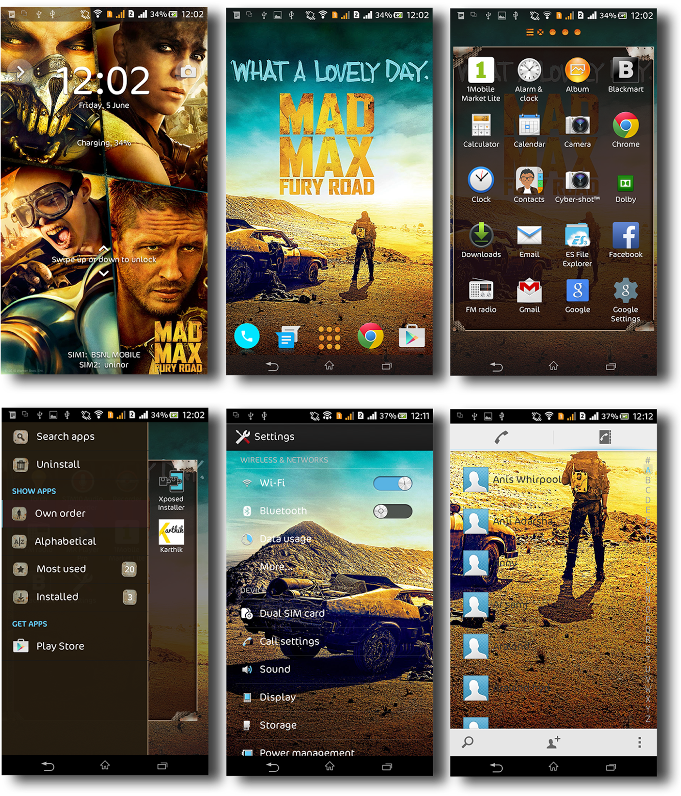 [ Port ] Xperia™ Mad Max Theme For Sony Xperia C - Mad Max Theme Xperia Clipart (1371x1600), Png Download