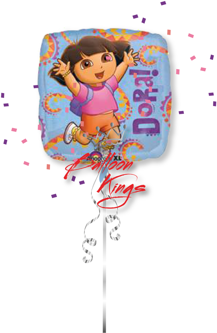 Jump Dora - Balloon Clipart (1063x1280), Png Download