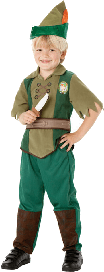 Child Peter Pan Disney Costume - Fairy Costume For Boy Clipart (600x951), Png Download