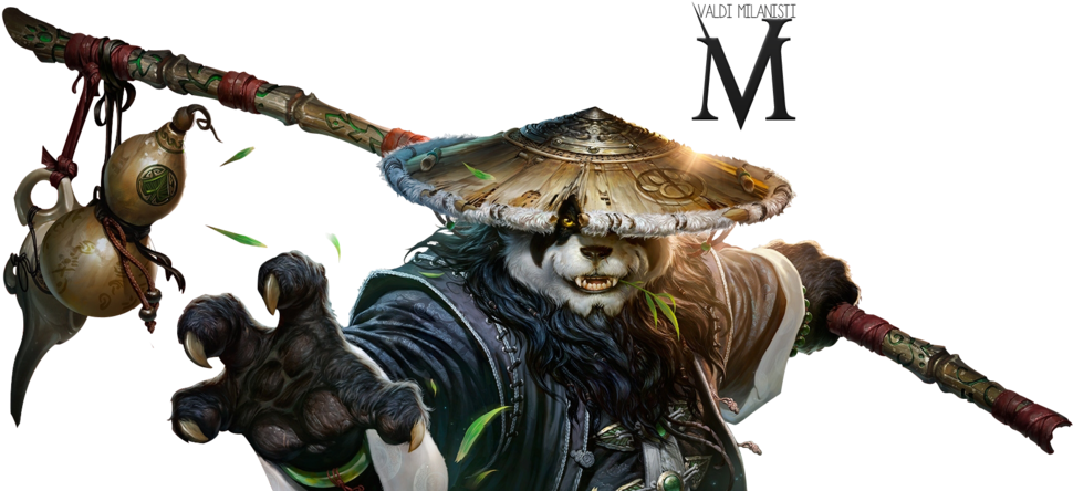 World Of Warcraft Pandaria Cover Art Clipart (1024x479), Png Download