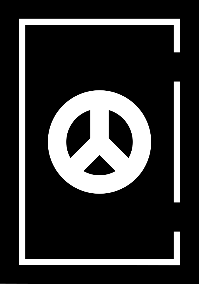 Door With Peace Sign Comments - Emblem Clipart (688x980), Png Download