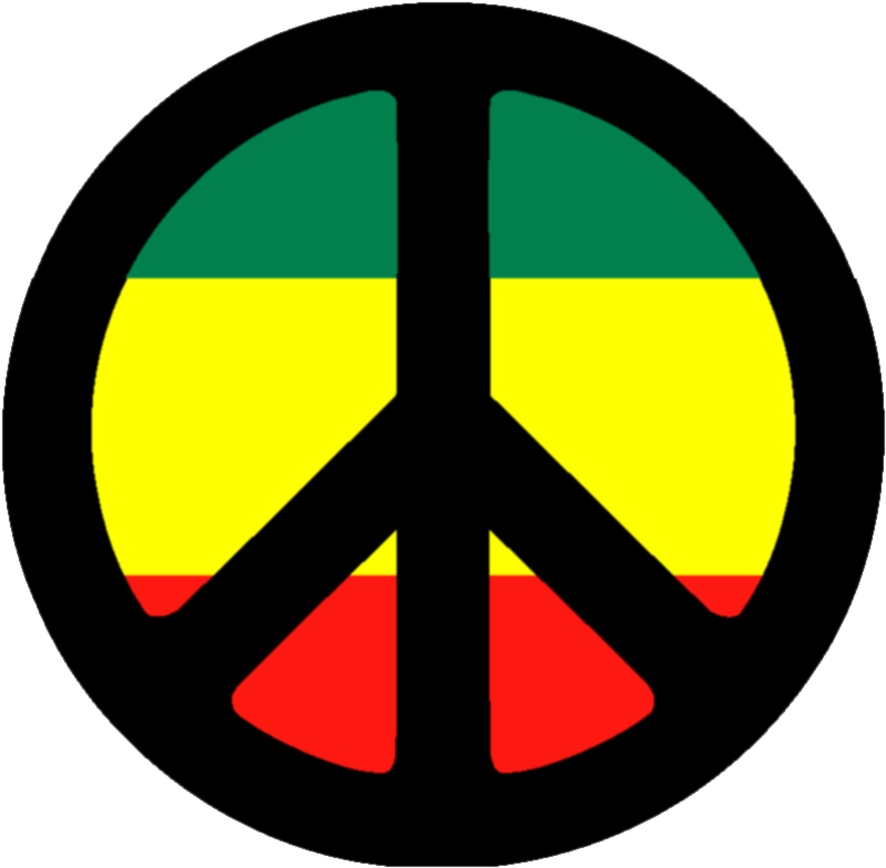 Bob Marley Peace Symbol , Png Download - Bob Marley Peace Sign Clipart (802x786), Png Download