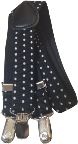 Black & White Polka Dot Suspender - Polka Dot Clipart (600x600), Png Download