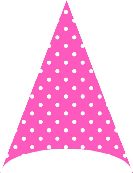 New Years Party Hat Transparent Background Download - Polka Dot Clipart (521x676), Png Download