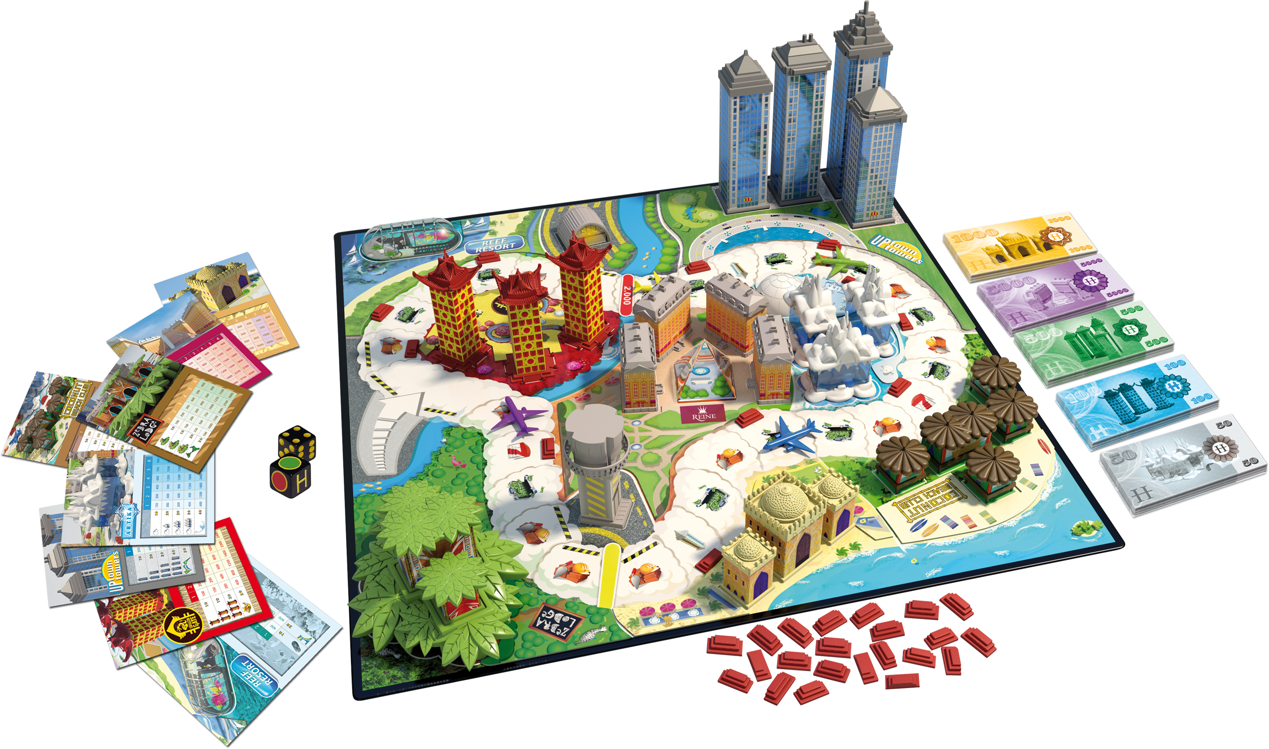 Hot01 Eclate - Hotel Tycoon Board Game Clipart (2539x1500), Png Download