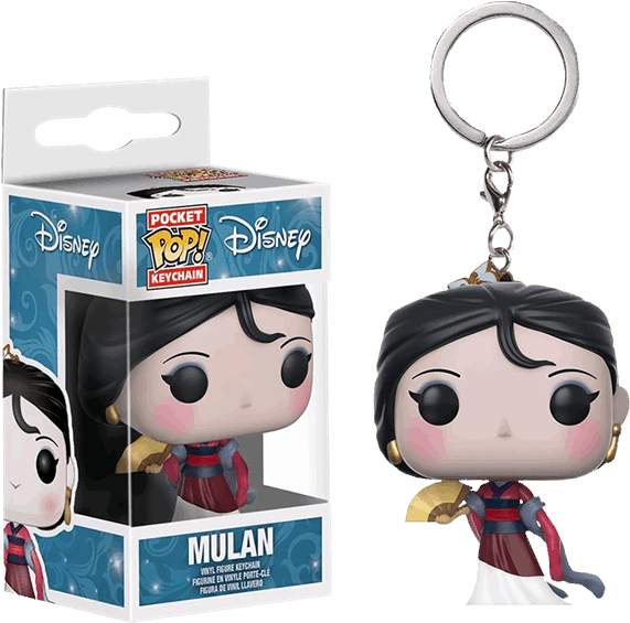 Mulan Disney Princess Pop Vinyl Keychain - Funko Mulan Keychain Clipart (600x600), Png Download