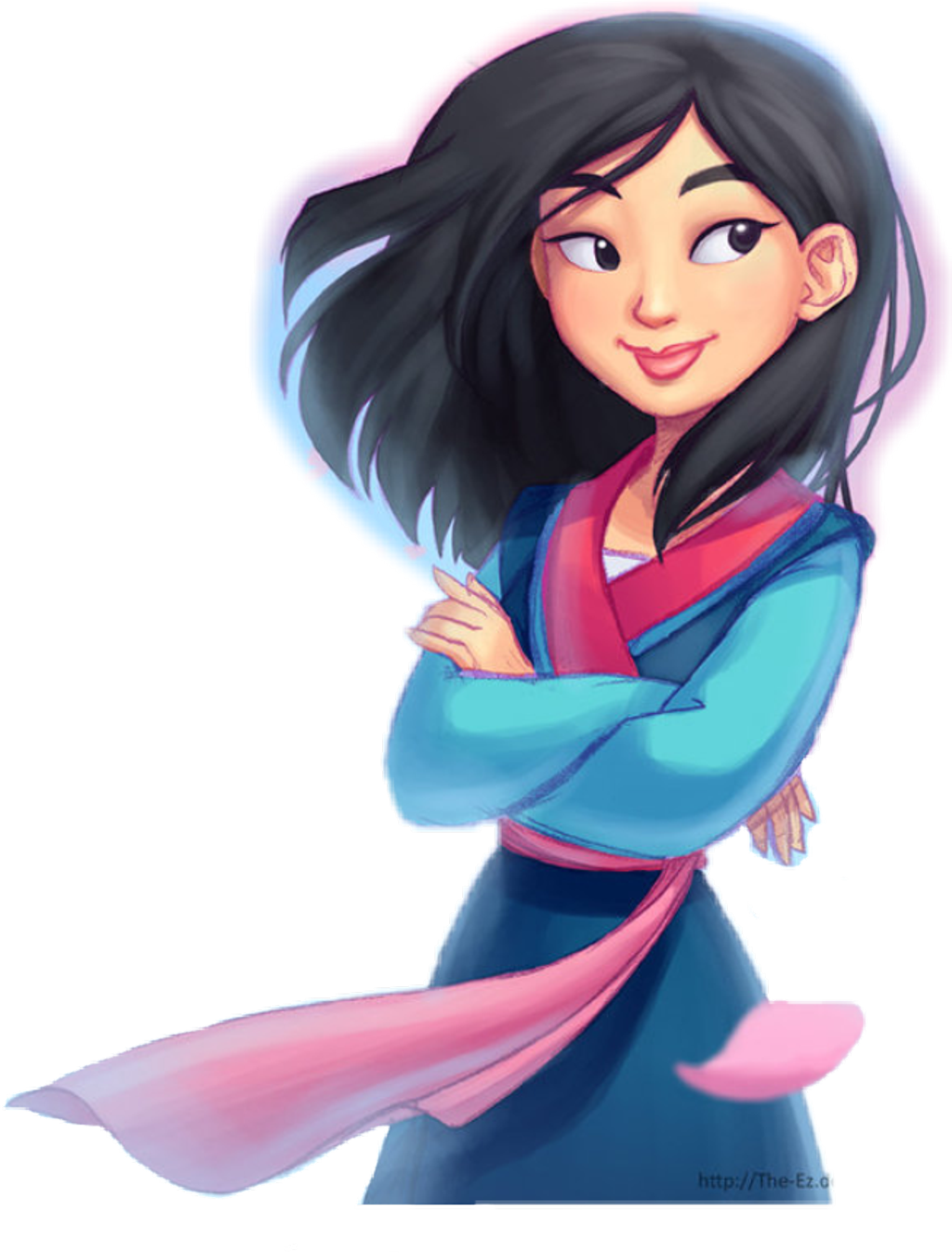 Mulan Sticker - Disney Mulan Fan Art Clipart (1024x1348), Png Download