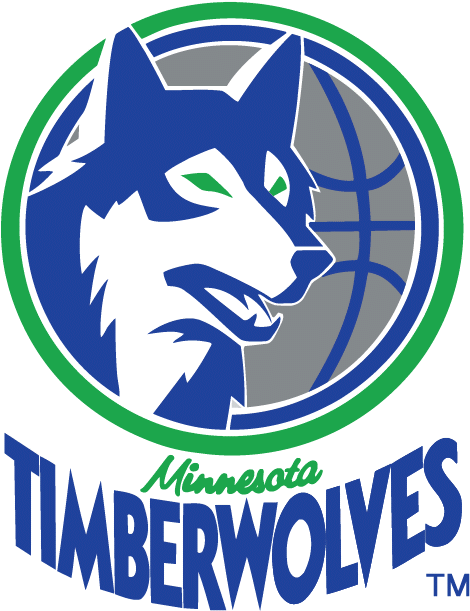 Minnesota Timberwolves Logo 1989-1996 - Minnesota Timberwolves First Logo Clipart (490x645), Png Download