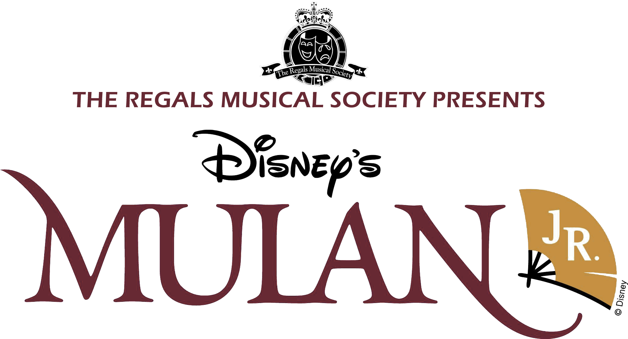 The Regals Musical Society Disney Mulan Jr Logo Andrew - Disney Mulan Jr Logo Clipart (2063x1113), Png Download