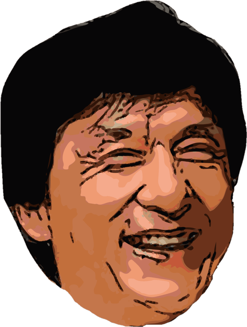 Jackie Chan Cartoon Face Clipart (955x1280), Png Download