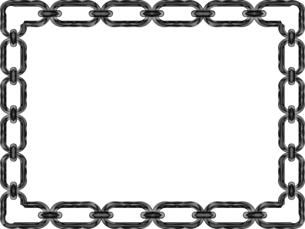 Photo Black Chain Scrapbook Frame Transparent 1600 - Chain Clipart (1024x768), Png Download