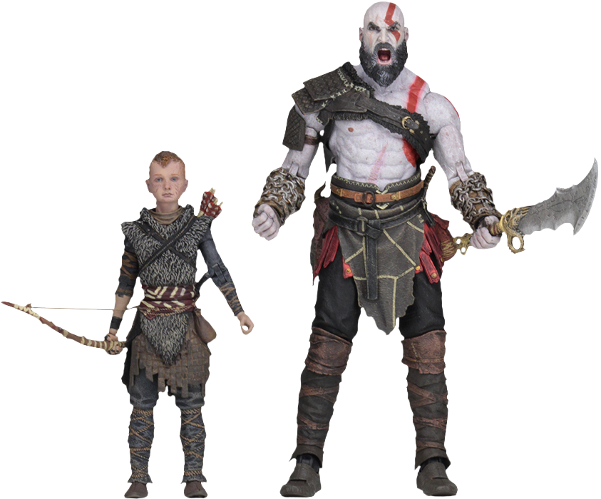 God Of War - Neca Kratos And Atreus Clipart (877x732), Png Download