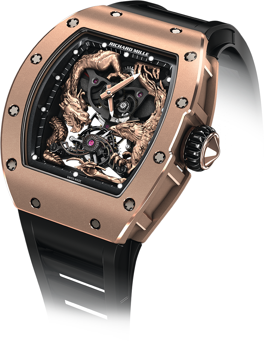 Rm 57 01 Tourbillon Phoenix And Dragon - Richard Mille Rm 057 Clipart (1000x1268), Png Download