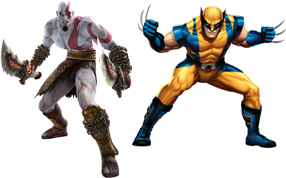 Kratos Vs Wolverine - Kratos God Of War 3 Png Clipart (1009x677), Png Download