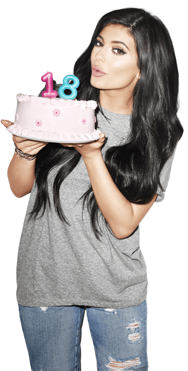 Kylie Jenner Cake Clipart (651x1226), Png Download