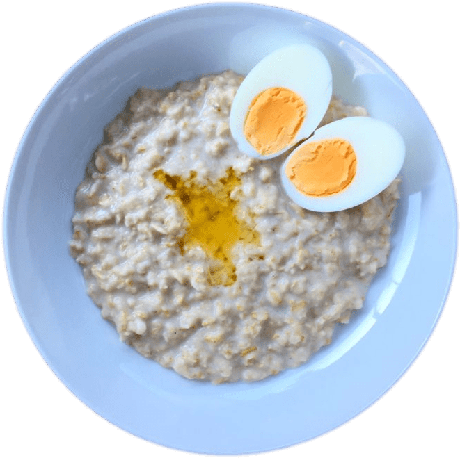 Food - Oatmeal With Boiled Egg Clipart (720x720), Png Download