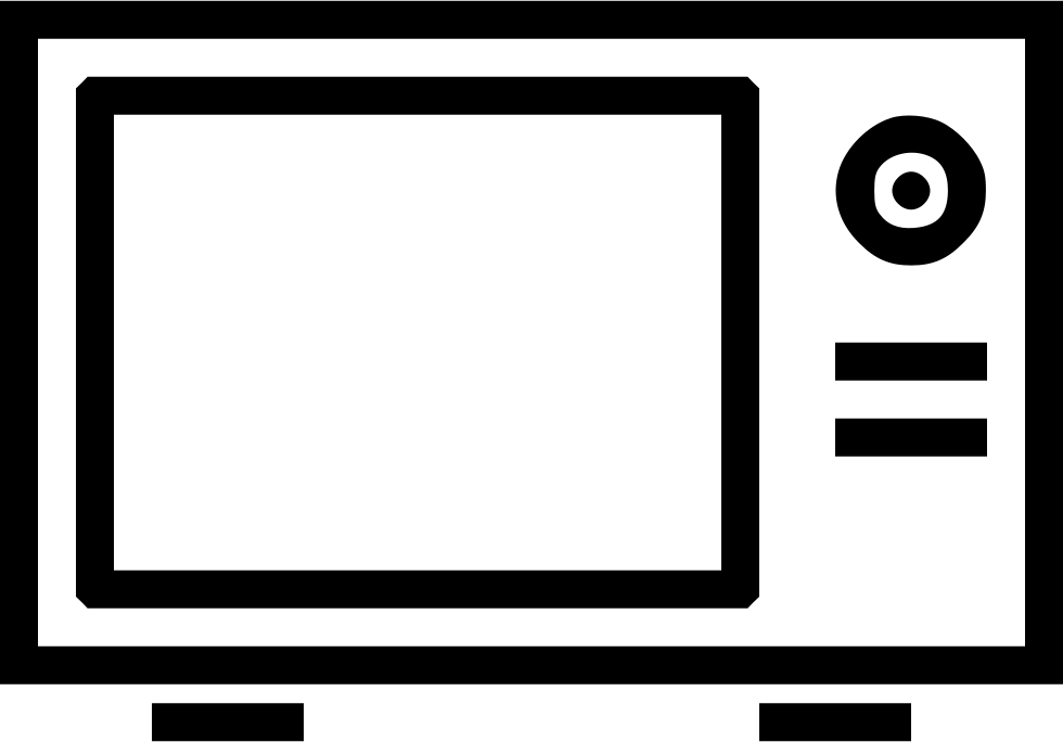 Microwave Oven Bake Heat Appliance Cook Svg Png Icon - Circle Clipart (980x684), Png Download