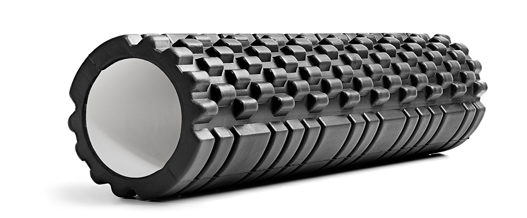 Foam Roller Png - Foam Roller Black Roll Clipart (1252x506), Png Download