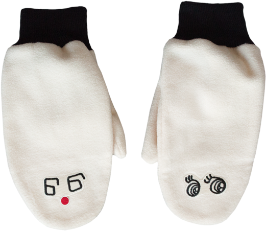 Boris & Oatmeal Embroidered Mittens - Hockey Sock Clipart (600x600), Png Download