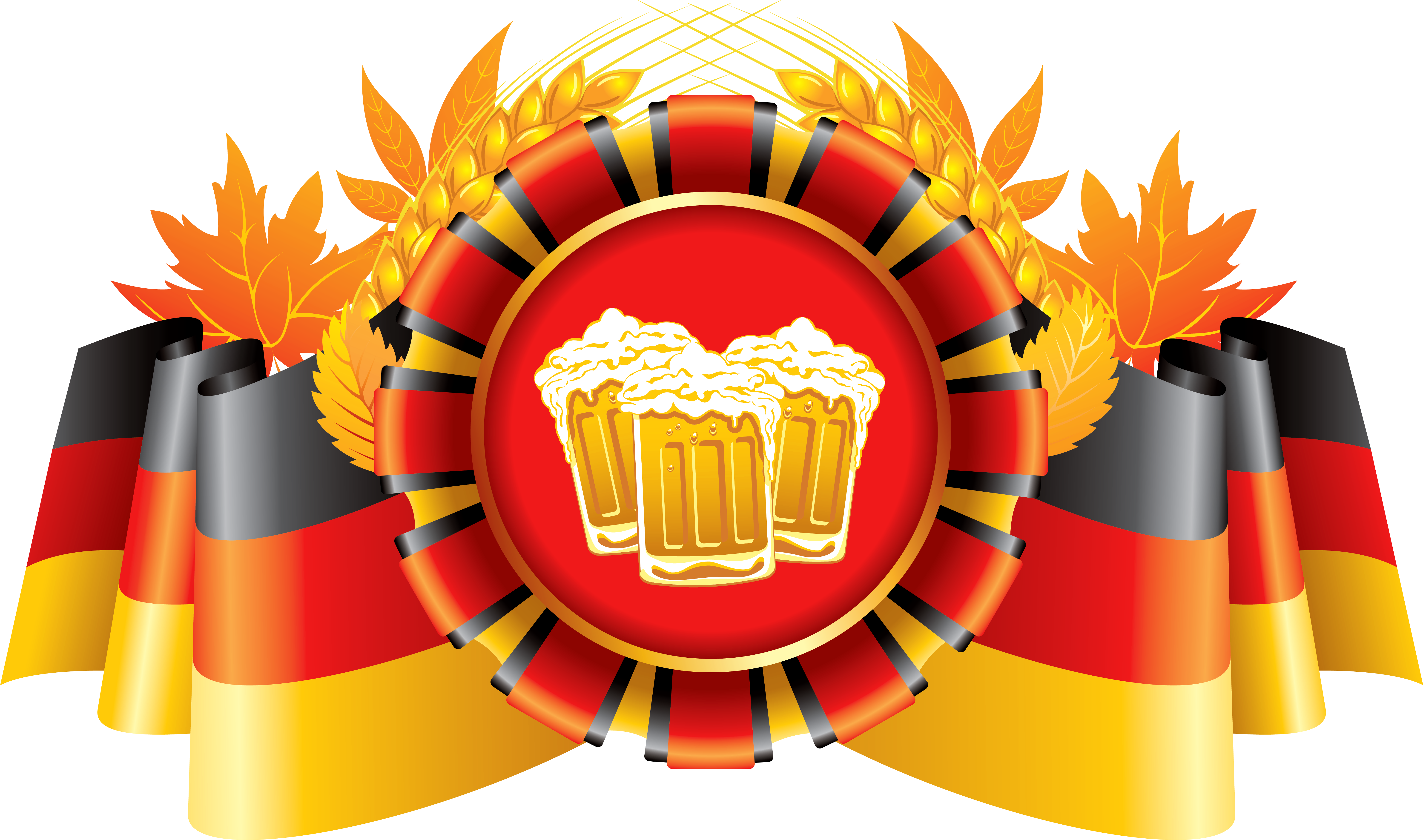 Free Png Download Oktoberfest Decor German Flag With - Oktoberfest Bier Oktoberfest Paulaner Png Clipart (850x518), Png Download