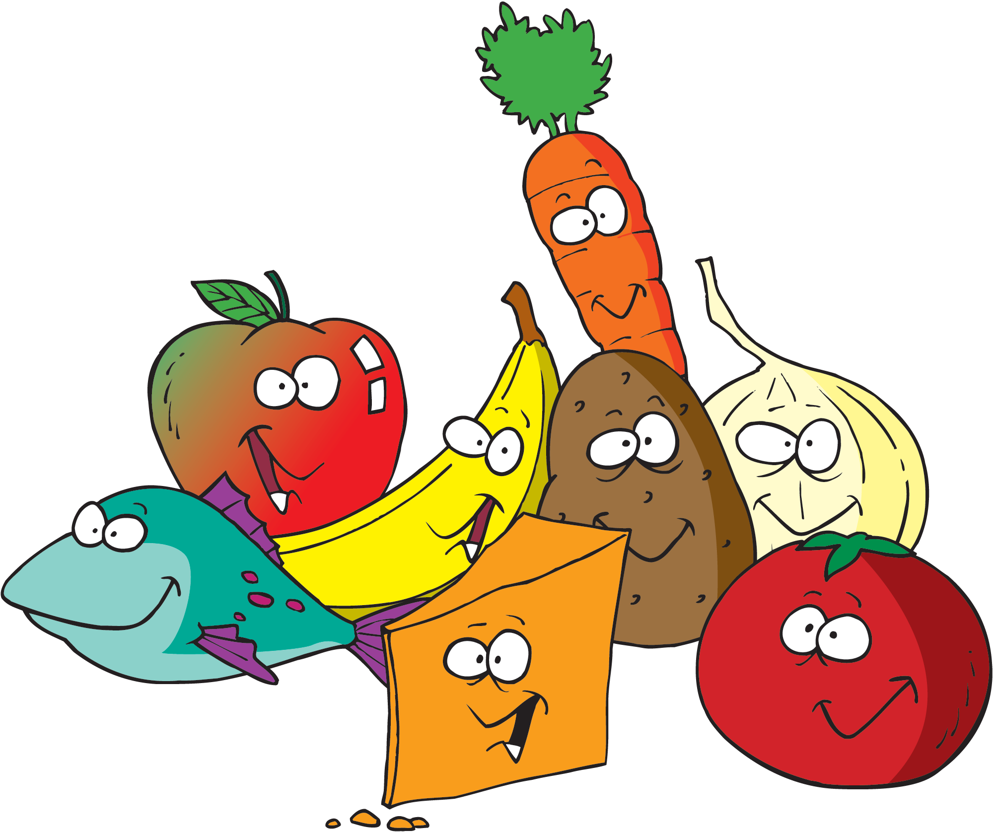 Healthy Food Clipart Jpg Royalty Free Library - Fruits And Vegetables Clipa...