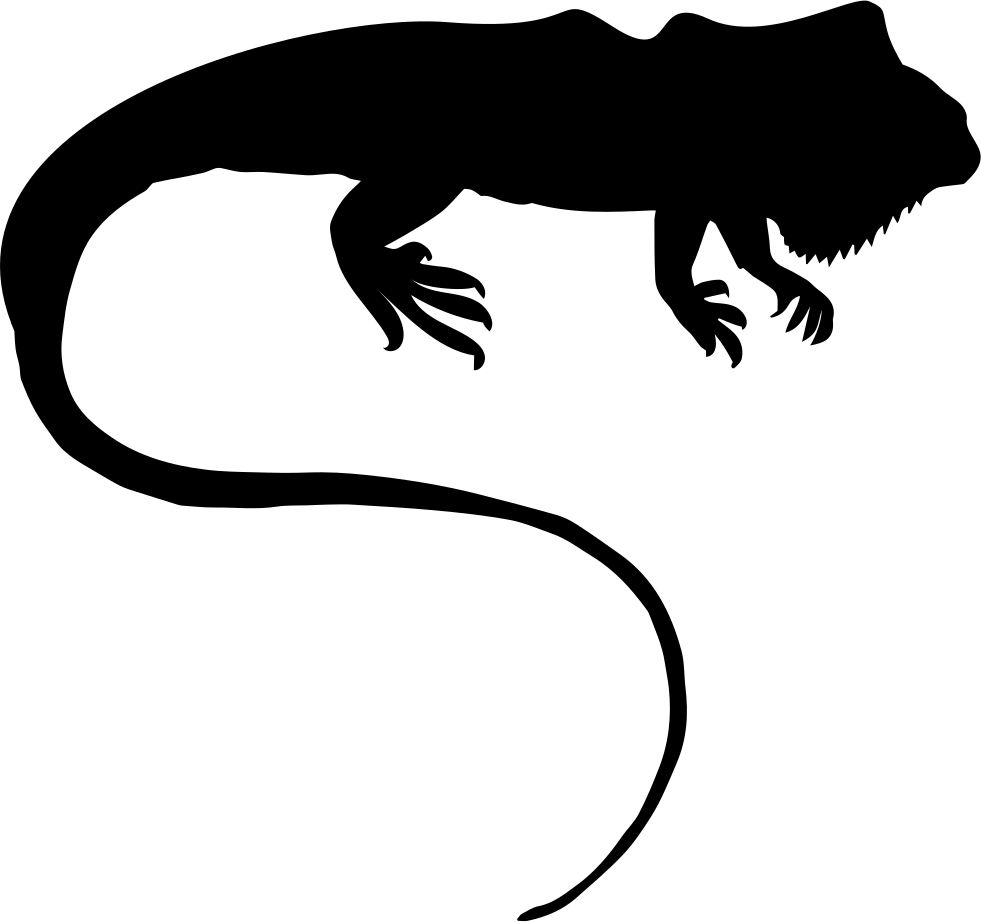 Png File Svg - Iguana Silhouette Png Clipart (981x922), Png Download