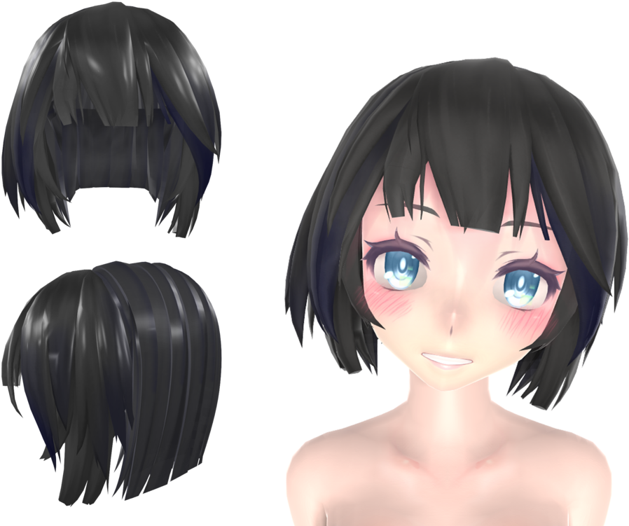 Mmd Tda Short Hair Clipart (1024x774), Png Download