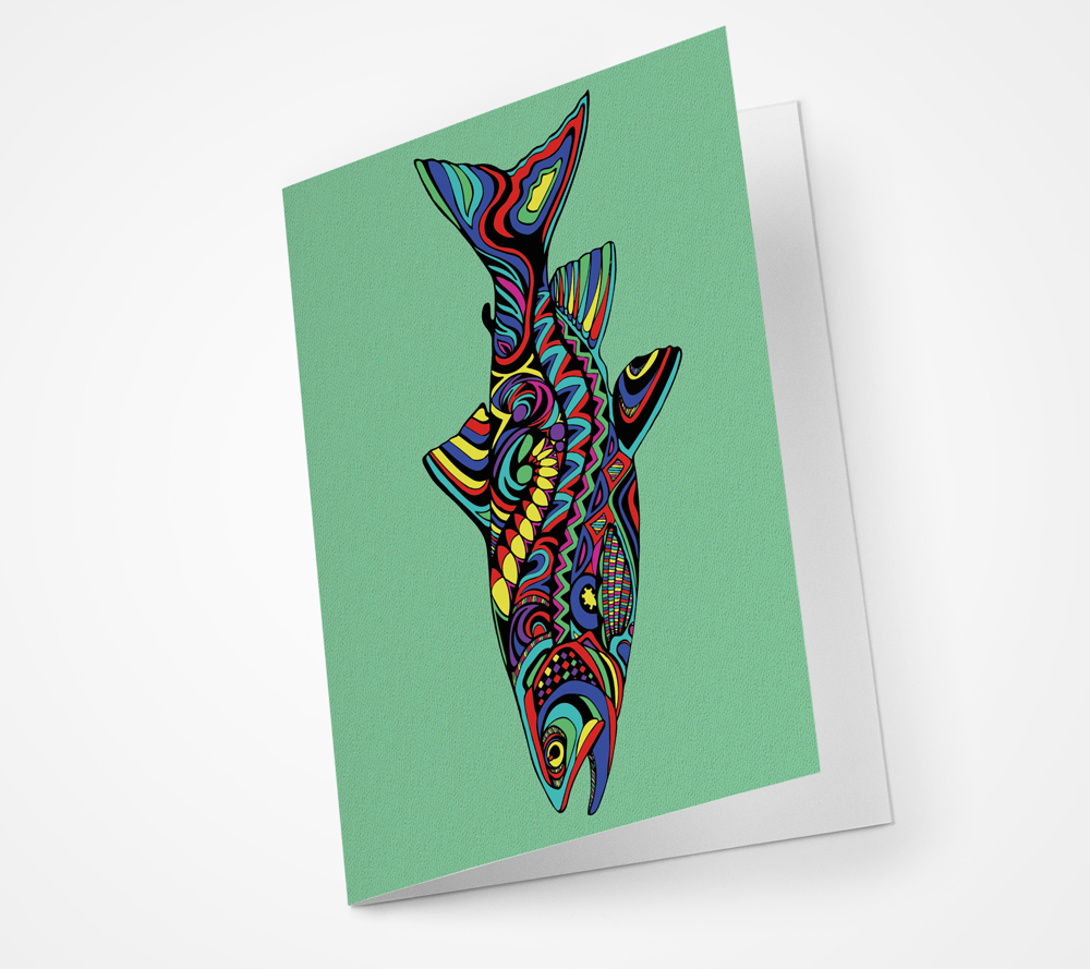 Trout Blank Card , Png Download Clipart (1000x889), Png Download