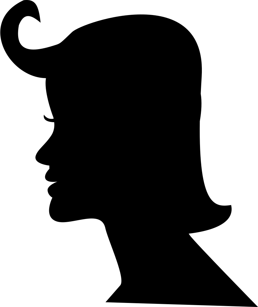 Png File Svg - Woman Face Silhouette Png Clipart (823x980), Png Download