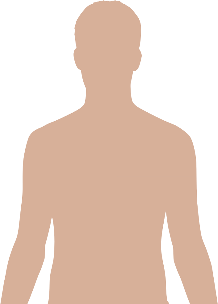 File - Man Shadow - Upper - Human Upper Body Silhouette Clipart (722x991), Png Download