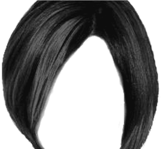 Short Hair Clipart Transparent - Black Hair Wig Transparent - Png Download (640x480), Png Download