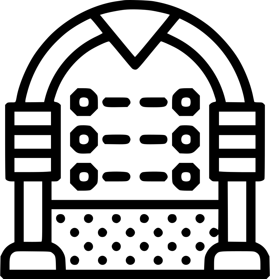 Jukebox Svg Png Icon - Hotel White And Black Clipart (948x980), Png Download
