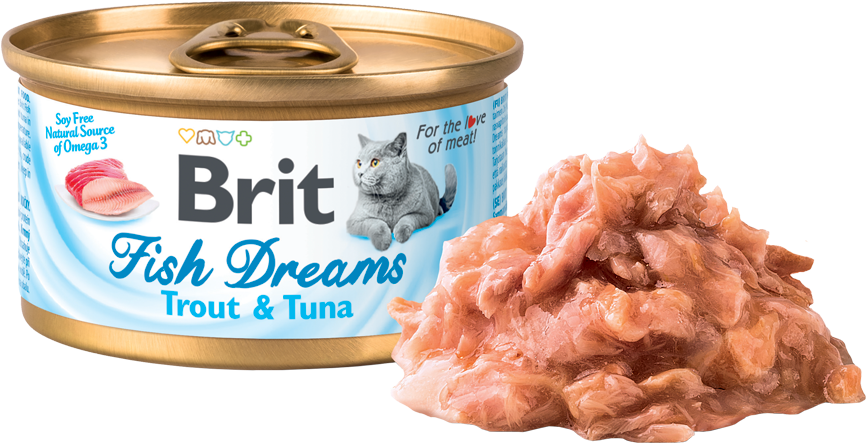 Brit Fish Dreams Trout & Tuna - Brit Care Clipart (1200x1600), Png Download