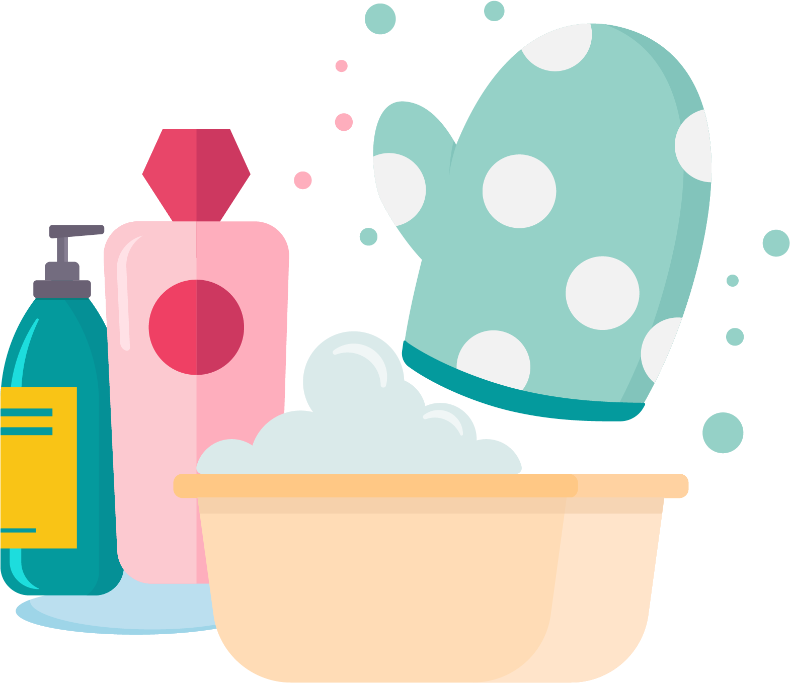 Living Supplies Bath Gloves Cartoon Png And Vector - Illustration Clipart (2000x2000), Png Download