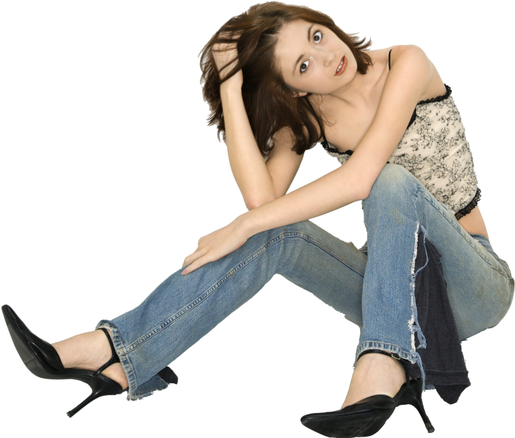 Girl Sitting Down Clipart (744x633), Png Download
