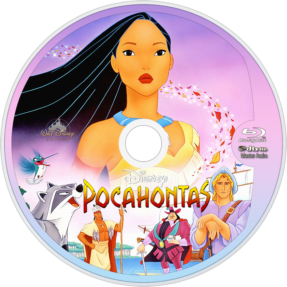 Pocahontas Bluray Disc Image - Pocahontas 1995 Dvd Disc Clipart (1000x1000), Png Download
