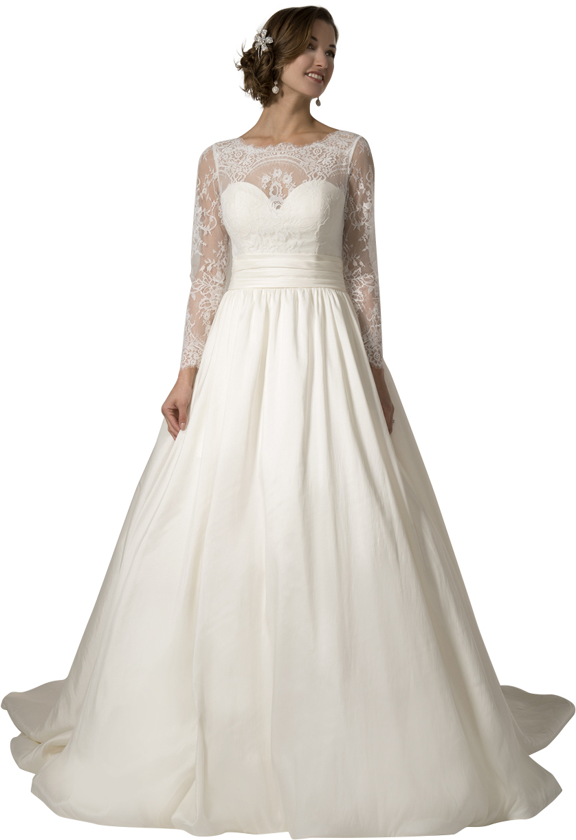 Princess Serenity Style Wedding Dress With Venus Bridal - Wedding Dress Bride Png Clipart (1100x1352), Png Download