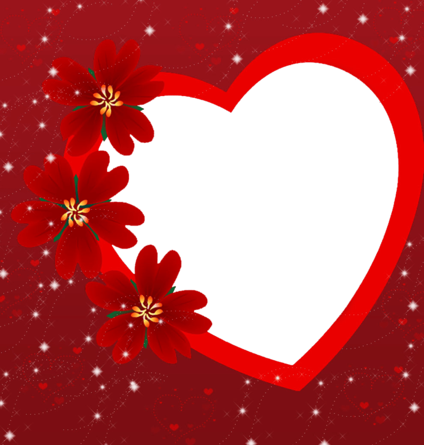 Valentines Day Heart Frame Png Photo Arts - Valentine Day Photo Frame Clipart (873x916), Png Download
