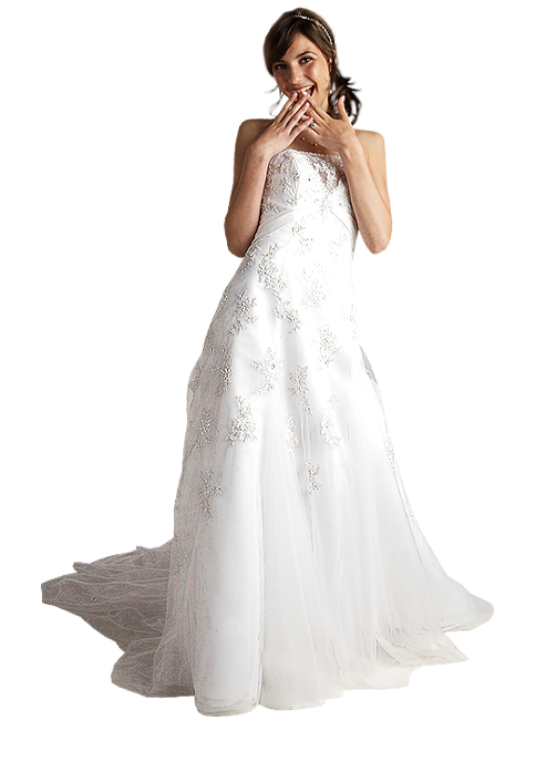 Bride - Girl In Wedding Dress Png Clipart (506x698), Png Download