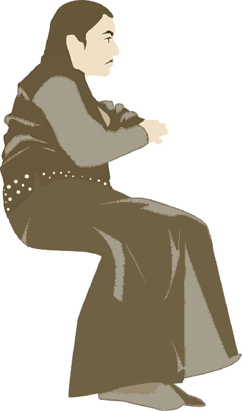 Silhouette, Woman, Girl, Sit, Sitting - Illustration Clipart (800x1358), Png Download