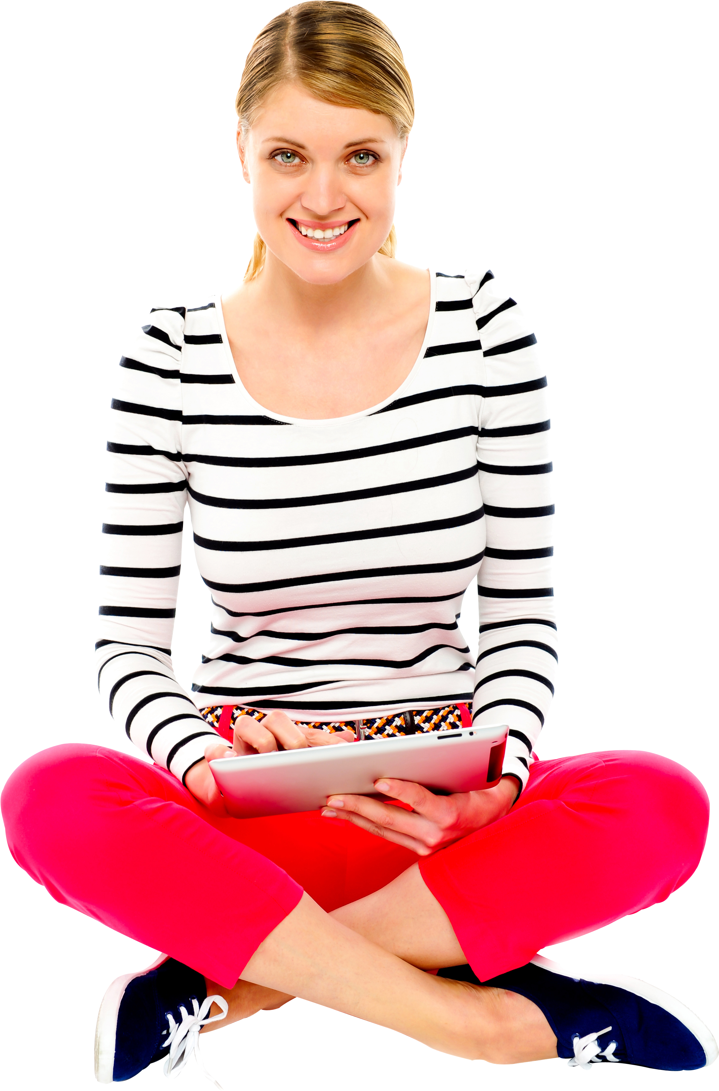 Happy Girl Free Png Image - Sitting Clipart (2788x4190), Png Download