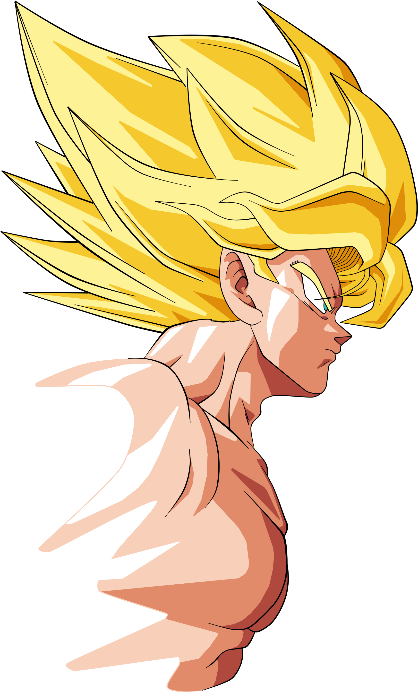 Goku Ssj Dbz Clipart (2028x3000), Png Download