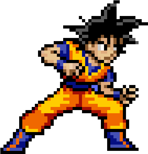 Goku - Pixel Art Dragon Ball Clipart (640x590), Png Download