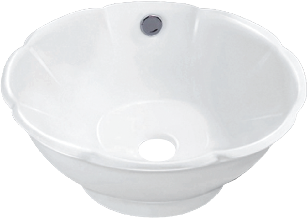 Bloom Decorative Porcelain Round Shaped Vessel Sink - Bathroom Sink Clipart (1000x716), Png Download